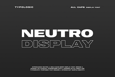 Neutro Display Font bold display font outline type typeface typogaphy