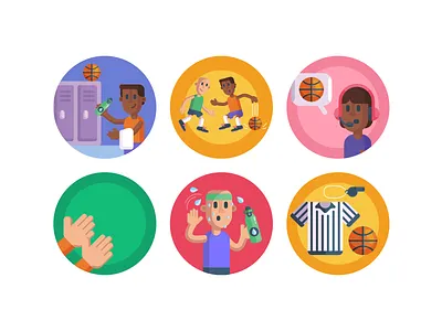 Basketball Icons basketball basketball court basketball flyer basketball logo basketball player coloured icons flat icons icon icons icons pack vector vectors