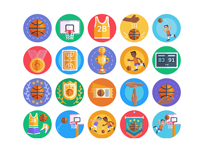 Basketball Icons basketball basketball ball basketball court basketball flyer basketball logo basketball player coloured icons flat icons icon icons icons pack vector vectors
