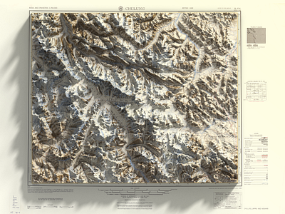 3D top view render - Jammu and Kashmir 3d generator heightmap jammu kashmir map panel photoshop plugin render top view