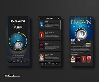 Book Reading Tracker UI/UX Concept Ideas app app design appdesign appdesigner branding design figma illustrator minimal mockup photoshop ui ui ux ui design ui inspiration uidesign uiux user interface ux website