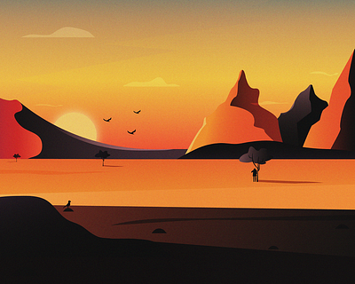 Landscape vector adobe illustrator artwork grainy illustration illustrator landscape landscape illustration vector vector illustration vectorart