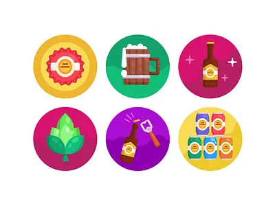 Beer Icons beer beer art beer bottle beer branding beer can beer label beer mug coloured icons flat icons icon icons icons pack vector vectors