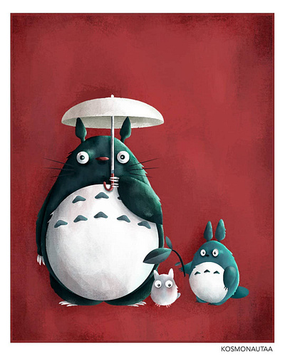 MY NEIGHBOR TOTORO creative design digitalart ghibli graphicdesign illustration totoro