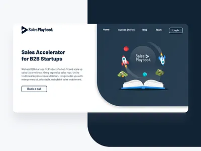 SalesPlaybook landing page design landing page sales ui ux webdesign