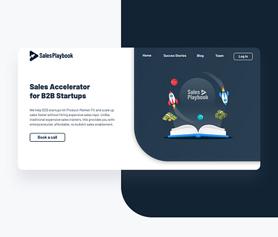 SalesPlaybook landing page design landing page sales ui ux webdesign