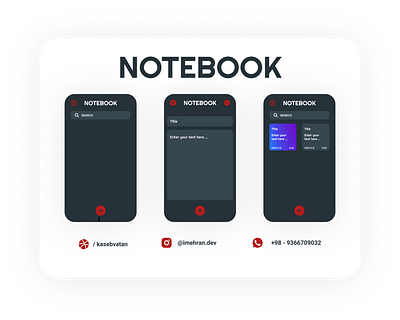 NOTEBOOK android app concept notebook notepad trend ui ui ux ui design uidesign uiux ux ux ui ux design uxdesign uxui