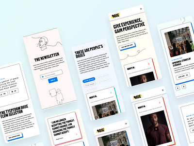 Dose — Mobile Screens color design figma product product design type ui uiux ux web design