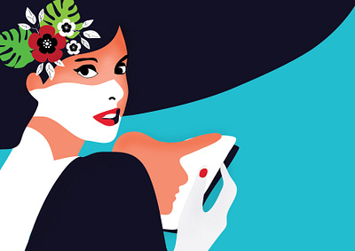 - Woman with a Hat - My Illustration Concept artist artwork children book illustration colombo concept art concept design creative designs drawing dribble flat illustration freelancer project girl character girl illustration girly graphic illustration illustrator sri lanka srilanka