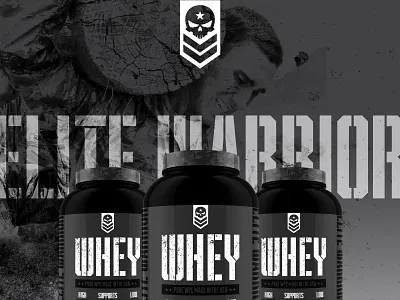 elite warrior branding packaging branding cod design identity logo military packaging protein supplements