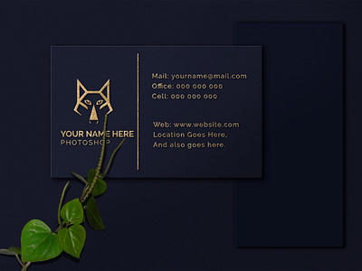 Golden Emboss Business Card Mockup business card business card mockup design logo mockup mockup photoshop