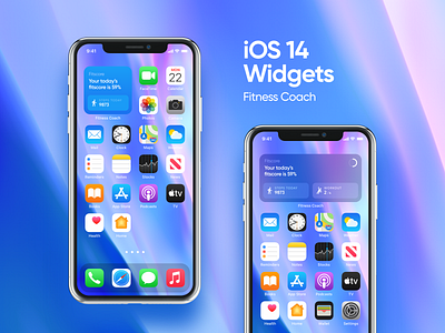Fitness Coach Widgets iOS 14 clean minimal template conceptual design fitness app ios ios 14 ios14 widget widgets workout