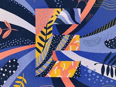 E e illustration lettering nevesman plants portugal