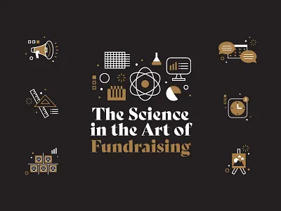 Fundraising Ebook book brand branding chart chat chemistry clock cover ebook fundraiser fundraising graph graphic icons logo measure painting science scientist stragegy