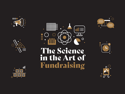 Fundraising Ebook book brand branding chart chat chemistry clock cover ebook fundraiser fundraising graph graphic icons logo measure painting science scientist stragegy