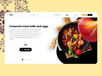 TAJINE meat balls and eggs design ui web