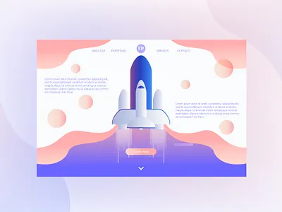 Header Page Illustration Flat Rocket 3d 3d illustration awesome gradient clean design hero image hero section illustration landing page landingpage rocket smoth color ui user experience user interface ux