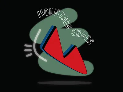 Mountain Shoes branding design icon