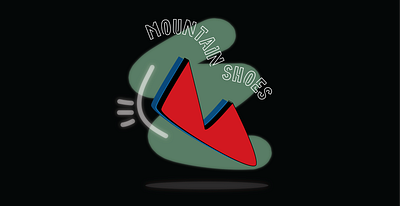 Mountain Shoes branding design icon