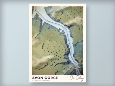 Avon Gorge ai art blue bristol color design illustration nature poster river trees vector