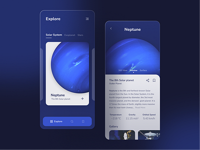 Space Mobile App app app design apps blurred galaxy mobile app rianda rianda design space space app spacex star ui ui design uidesign uitrend uiux