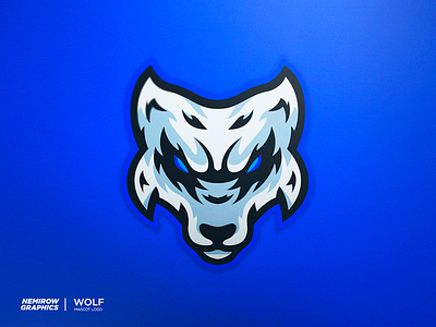 WOLF - Mascot logo design esportslogo illustration illustrator logo mascot mascotlogo minimal vector