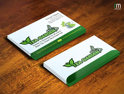 Tea Business Card Design brand brand identity branding business business card design designer green business card illustration illustrator tea tea garden vector