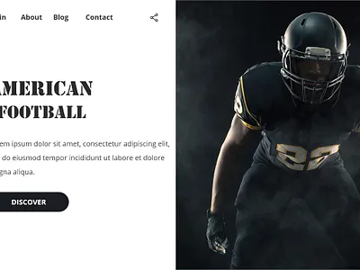American Football design ui ui design web design
