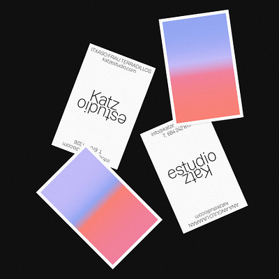 Katz Estudio business cards branding businesscard color pallet degraded sunset visual identity