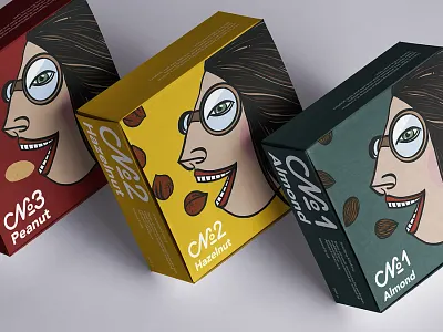 Nuts concept packaging design box branding design illustration logo package package design packaging