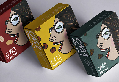 Nuts concept packaging design box branding design illustration logo package package design packaging