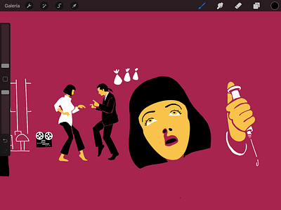 Inspired by pulp fiction film movie red tarantino yellow