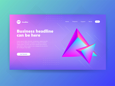 Header Page Illustration 3D Gradient Triangel Mesh 3d 3d illustration clean design design gradient gradient color gradient design hero image hero section illustration landing page landingpage mesh triangle triangles ui user experience user interface ux