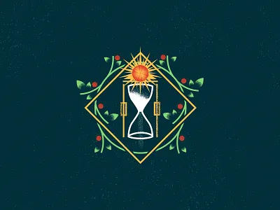 Book of Ecclesiastes hourglass illustration sermon series sun texture vector