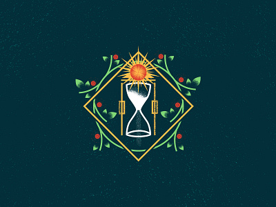 Book of Ecclesiastes hourglass illustration sermon series sun texture vector