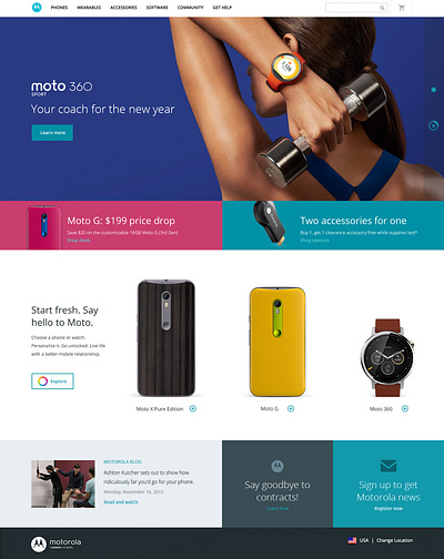 Concept - Motorola.com Homepage Redesign concept redesign responsive design ui ux uxdesign web website design