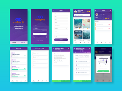 UI Mobile App E-Pelajar.id clean design design hero section illustration landing page mobile mobile app mobile app design mobile design mobile ui ui user experience user interface ux