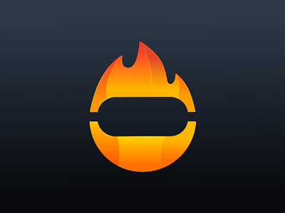 Fire XR App Icon app app design application ar branding fire firefighter flame icon illustration logo mark vector vr xr