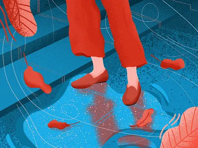 is it fall yet? editorial illustration illustration photoshop