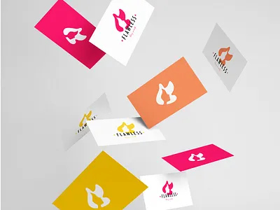 Esthetic logo desgin Flawless beauty business card esthetic flawless hair icon woman