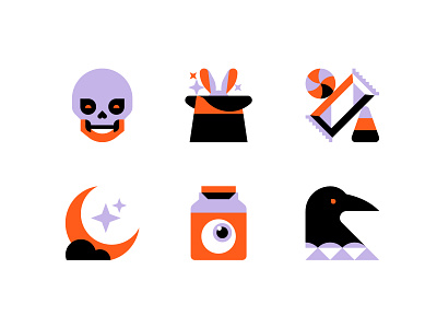 Spooky Season Pt. 2 candy crow halloween magic moon skull