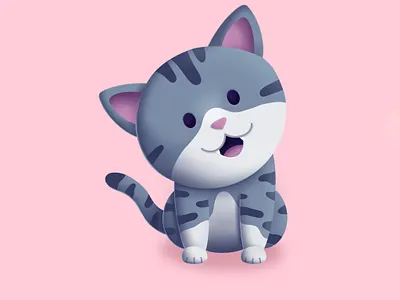 Tabby Cat cat character design cute design digital art digital illustration digital illustrator illustration procreate shading