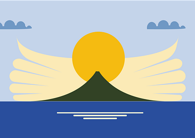 Sunrise animation illustration mountain sunrise