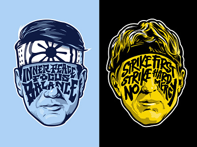 Cobra Kai cobra kai daniel san daniel san illustration johnny lawerence karate kid typogaphy