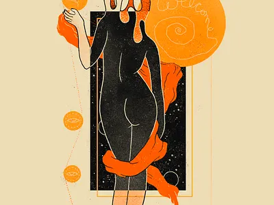 V O I D eyes illustration illustration digital poster space surrealism texture woman