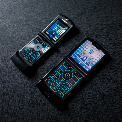 Retro Mode - Motorola Razr android android app app design easter egg motorola razr retro ui ui ux ui design