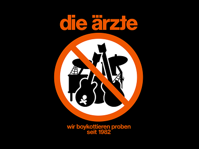 Die Ärzte boykottieren Proben design dieärzte illustration logo punk vintage