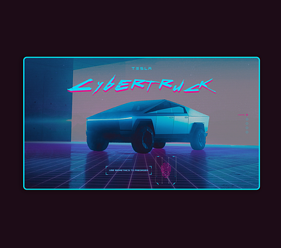 Tesla Cybertruck x Cyberpunk Landing Page Concept 2077 aesthetic cyberpunk dark design dystopian futuristic landing page neon tesla ui ui design uiux ux design ux ui web design web page website