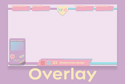 Twitch Overlay for KalynRenee.Design branding design illustration logo overlay streaming twitch vector