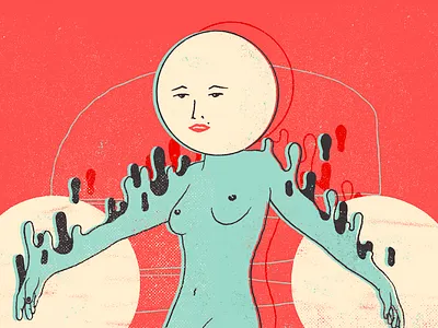 Marilyn Moonroe drawing figure drawing illustration marilyn monroe moon portrait poster surreal texture woman